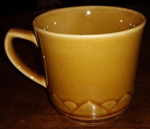 Vintage GOLDEN SEVILLE Stoneware Coffee or Tea Cup w Caramel Glaze