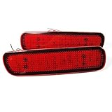 Paision One Pair Red Lens SMD LED Rear Bumper Reflector Fog Brake Stop Light for Land Cruiser Lexus Lx470