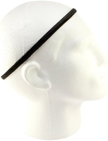 Mens Pack Of 3 Thick Elastic Football Hair Headbands, Black, 1 count (Pack of 3) - Image 3