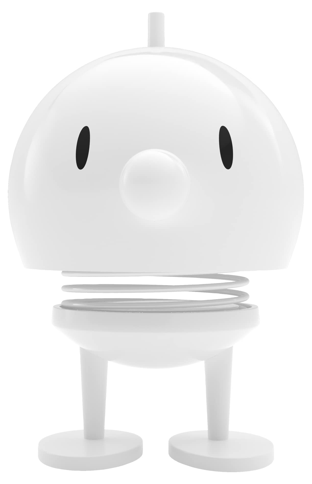 Hoptimist Bumble Wobbly Figure Decoration – Scandinavian Desk and Office Gadget – Fun Collectible Gift for Men and Women – Danish Design – ABS Plastic – 10.5 x 8.5 cm – Medium – White