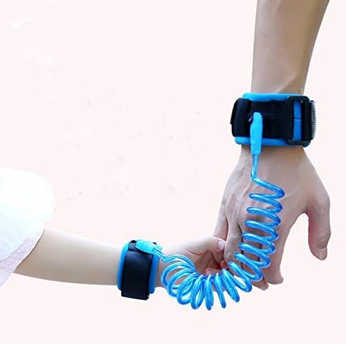 Anti Lost Wrist Link Safety Velcro Wrist Link for Toddlers, Safe Skin Anti Lost Belt Toddler Safety Harness Kids Safety Leash Belts for Kids Runner Preschooler ( length up to 98 inches ) (Blue)