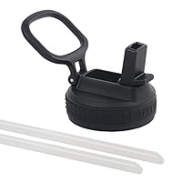 Takeya Actives Straw Lid, Wide Mouth, Onyx