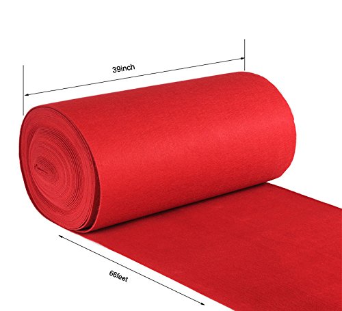 sexyrobot Fabric Oscar Party Movie Night Hollywood Red Carpet Style Wedding Aisle Runner, For Step and Repeat display, Ceremony Parties and Events Indoor or Outdoor Decoration 40â€x70â€˜
