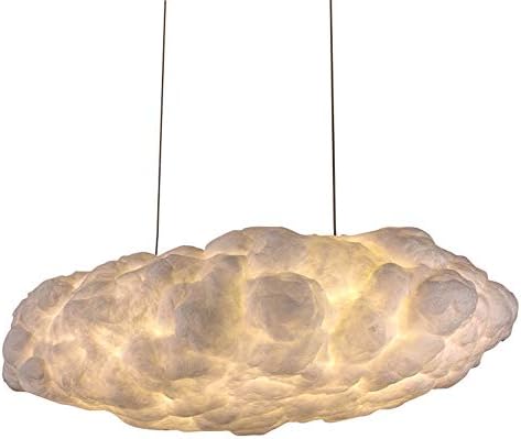 Creative Fashion Cloud Chandelier Branch Nordic Simple Fabric Lighting Personality Restaurant Cotton Lamp Bedroom Cafe Decoration Chandelier Lampshade Material PVC