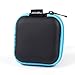 Coolsell Square Portable EVA Carrying Case with Internal Mesh Pocket for iPod MP3 Earphone Bluetooth Headset Headphone Parts and Accessories Charging Cable (Blue)