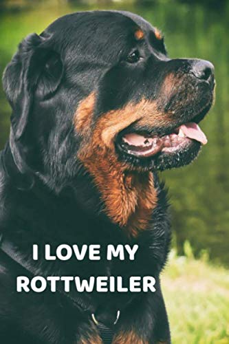 I Love My Rottweiler: A 6x9 Lined Notebook, Journal Gift for Rottweiler Lovers and Dog Lovers
