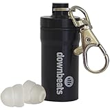 DownBeats Reusable High Fidelity Hearing Protection: Ear Plugs for Concerts, Music, and Musicians (Clear Ear Plugs, Black Case)