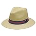 City Hunter Unisex Wide Brim Panama Straw Fedora Hat Multi Styles (L/XL, Pms480 Natural)