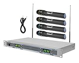 Pyle PDWM5500 VHF Wireless Microphone System with 4 Microphones