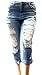CELLO WOMENS PLUS SIZE BLUE Boyfriend Denim Jeans Ripped Distressed pants 1826