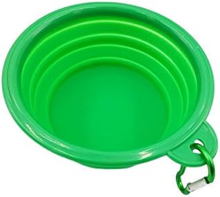 Folding Travel Dog Water Bowl – Collapsible Silicone for Pet Food, Water and Treats – Ideal for Park, Car Trips and Boarding – Animal Supplies