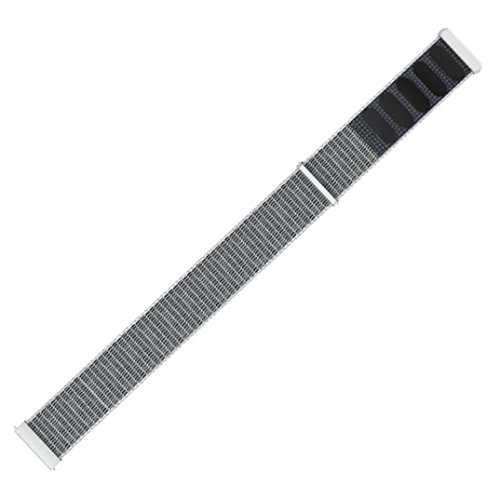 Lisin Lightweight Nylon Loop Watch Band Wrist Straps Bracelet For HUAMI Amazfit Stratos Smart Watch 2/2S (Silver) - Thumbnail 2