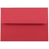 JAM PAPER 4Bar A1 Colored Invitation Envelopes - 3 5/8 x 5 1/8 - Red Recycled - 50/Pack