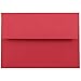 JAM Paper 4bar A1 - 3 5/8 x 5 1/8 - Brite Hue Christmas Red - 50/pack