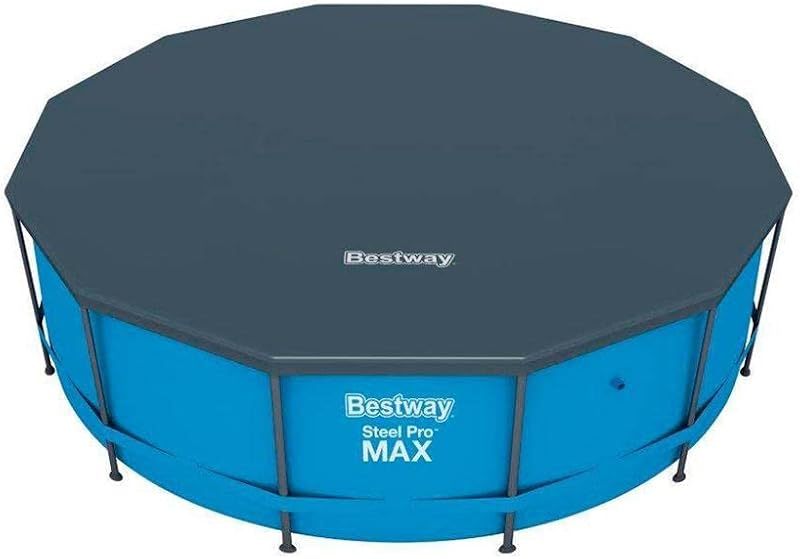 Bestway 58037 12ft Round Pool Cover Grey 370 cm for Above Ground Pools