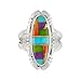 Southwest Design Turquoise Ring in Sterling Silver & Gemstones Size 5 to 12 Designer Jewelry (10)