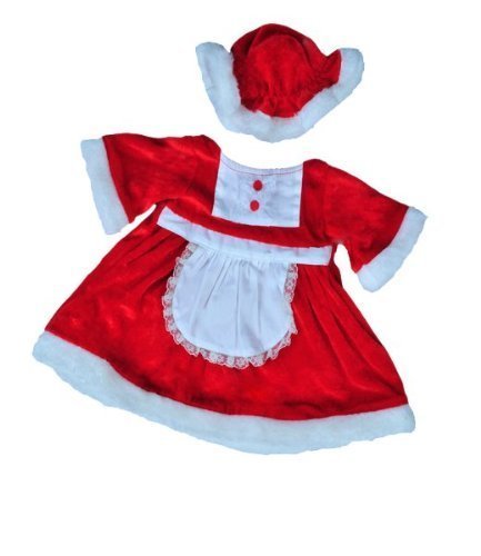 Mrs Santa Claus Christmas Dress outfit teddy bear clothes to fit 15 16 build a bear factory bears by Teddy Mountain