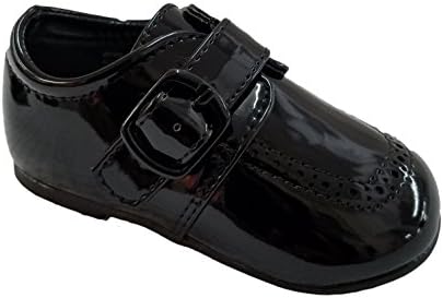Auston Boys Faux Patent Leatherette Crib Dress Shoe Baby SZ 4