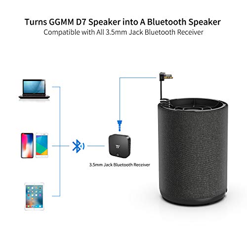 GGMM D7 Portable Speaker Dedicated for Dot 3rd Gen, Battery Power Supply 7 Hours Playtime, Increasing The Original Volume, Premium Dynamic 360Â° Sound (Dot Not Included) (New Version)