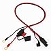 SAE to Ring Terminal Harness Cable 2FT - SAE Plug to Battery Connector Solar Panel Cord Extension Adapter 12V 24V 2 Pin Quick Connect and Disconnect 16AWG Wire 10A Fuse