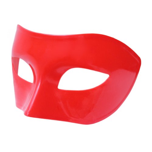 Red Venetian Masquerade Mask ~ Mardi Gras Prom Party Accessory (STC12939) - Image 3