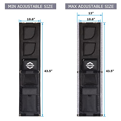 RAYMACE Gun Safe Door Panel Organizer 10.6W*43.5H，Adjustable Width to 13 Inch, Pistols and