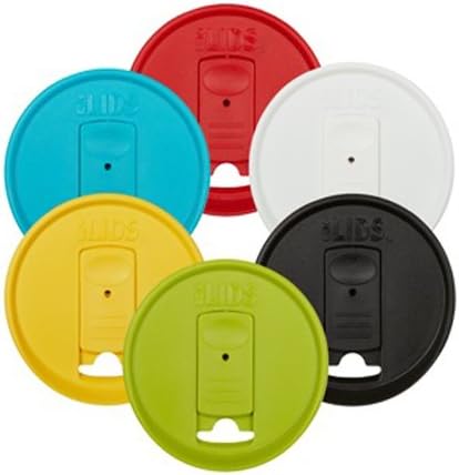 iLIDS Mason Jar Drink Lid, Regular Mouth, Classic Colors, Pack of 6