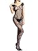 Amoretu Womens Crotchless Lingerie Fishnet Bodystockings Patterned Tights Black