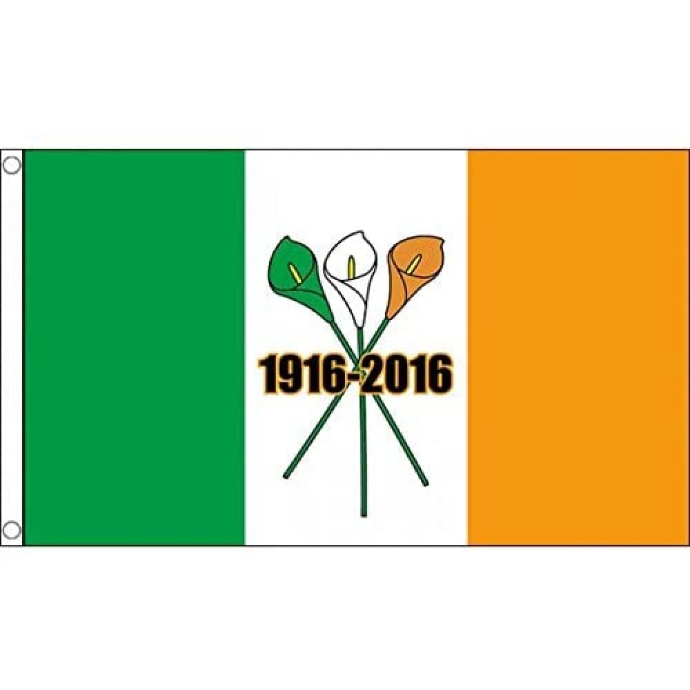 AZ FLAG - Easter Rising 1916-2016 In Ireland Flag - 3x5 Ft - 100D Polyester Easter Rebellion Banner with Two Metal Grommets - Fade Resistant - Vivid Colors - 3' x 5' Feet - 150x90 Cm