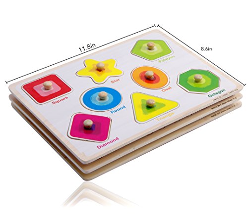 Kids Wooden Peg Puzzle,Educational Toy for toddlers Bundle Set Alphabet ABC Letters Numbers and Shapes Toy Board Game Cognitive Learning Gift for Age 3 4 5 6 7 Year Old Toddlers Baby Boys
