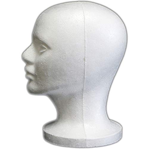 (6 Pack) Styrofoam Model Heads W/ "Stabili-Base" Design By 3Rd Power - Hat Wig Foam Mannequin (705373488416)