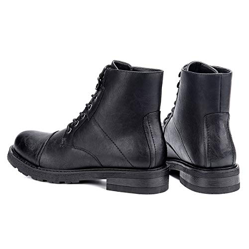 GM GOLAIMAN Winter Work Boots for Men-Lace Up Cap Toe Ankle Boot for Military Tactical Combat Hiking Motorcycle Black 10 - Thumbnail 5