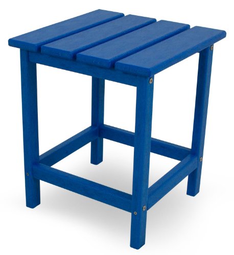 POLYWOOD ECT18PB Long Island 18" Side Table, Pacific Blue