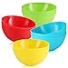 Pack of 12-24 Oz Kids Plastic Bowls - Cereal Bowls for Kids - Toddler Bowls for Snack, Soup, Salad, Ice Cream, Dessert & Fruit – 4 Bright Colors - BPA Free - Microwave and Dishwasher Safe