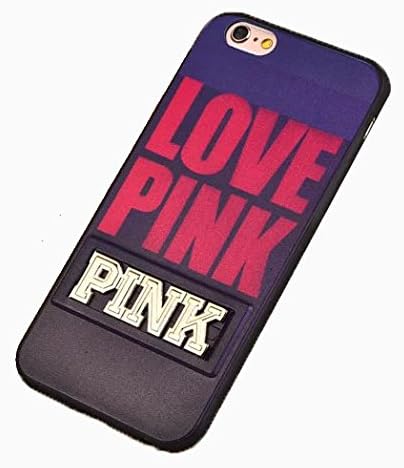 Jicheng Electronic Apple IPhone 6S LOVE PINK Case,iPhone 6 Victoria Secret case,Replacement Victoria Secret LOVE PINK with Dog Pattern with Stand Snap On TPU Case for Apple iPhone 6 6S LOVE PINK B