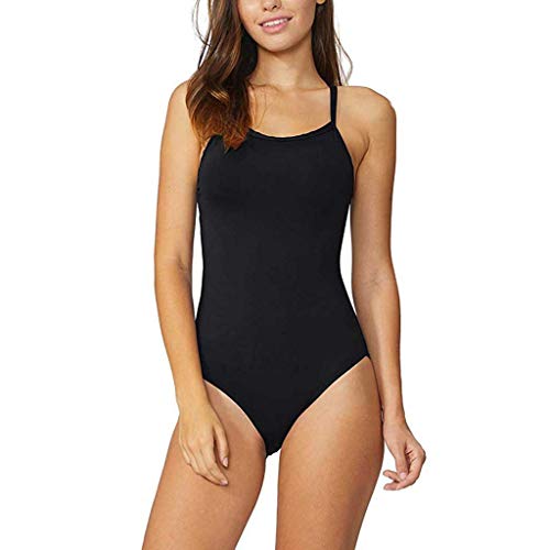 Sttech1 Women's Halter Long Bikini One-Piece Swimsuit Monokini Push Up Bikini Sets Swimwear
