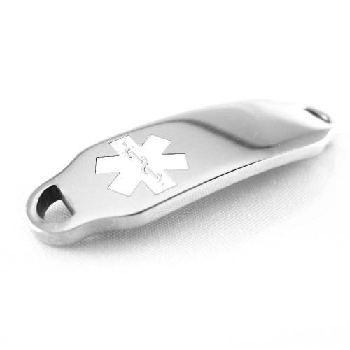 My Identity Doctor - Medical Alert Identification Tag, Can be Attached to an ID Bracelet, White Symbol