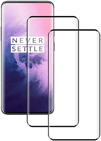 POOPHUNS Oneplus 7 Pro Screen Protector, [2 Pack] 9H Hardness Tempered Glass Protective Film for Oneplus 7 Pro, [Finger-Proof] No Scratch [Bubble-Free]