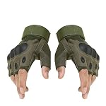 Ek Udaan Tactical Fingerless Cycling Gloves Non-slip Half Finger Hands Protector Army Military Bicycle Motocross Combat Glove Fitness Gym Green Color, Nylon, Cotton, Microfiber, Synthetic Leather