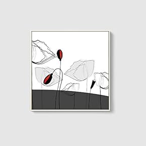 Framed Canvas Home Artwork Decoration Beautiful Flower Canvas Wall Art for Living Room, Bedroom - 16x16 inches