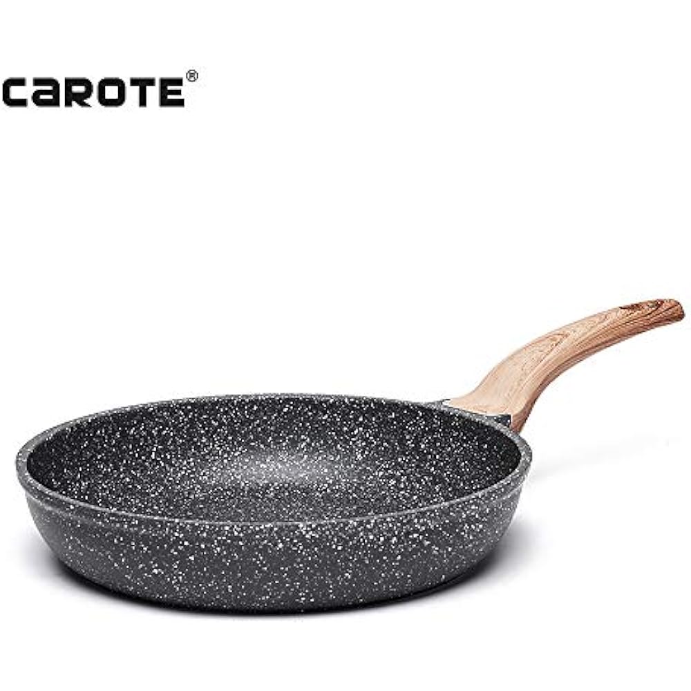 8 Inch Nonstick Frying Pan Skillet, Stone Cookware Granite Coating From Black eBay