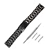 Garmin Vivomove Watch Band, Threeeggs Stainless Steel Watch Band Strap for Garmin Vivomove Sport/Classic/Premium Smart Watch (B Black)