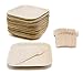 Ecodesign Disposable 50-Piece Palm Leaf Dinnerware - Appetizer Sides Dessert 7 Plates Pack (25) w/ Wood Forks (25) - Compostable