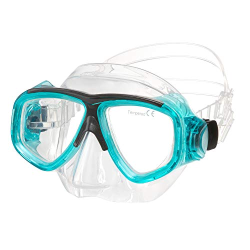 IST RX Prescription Scuba Diving Mask (Teal, Nearsight -5.0)