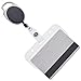 5 Pack - Premium Carabiner Badge Reels with Half Card Badge Holders - Leaves Mag Stripe Exposed for POS and Swipe Cards by Specialist ID (5 Pack, Solid Black)