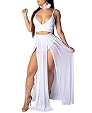 Rela Bota Women's Sexy Summer 2 Piece Maxi Chiffon