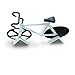 Pizza Blaze bike, Bicycle shape Pizza Cutter / Slicer - 2 Stands - Dual Stainless Steel Wheel Blades - A Sporty and Awesome Kitchen Gift (White)