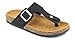Women's Slide Sandal Thong Slip On Flip Flop Toe Loop Cork Buckle Faux Leather Beach Casual Platform Flat Shoes GR200