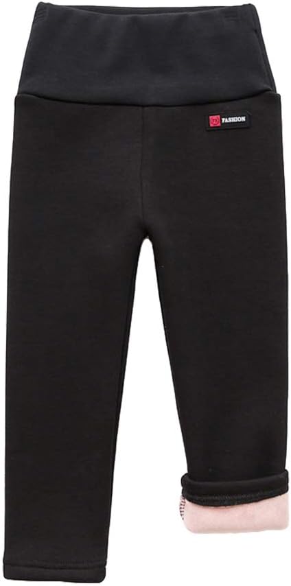 HZYBABY Baby Girl Boy Winter Warm High Waist Sweatpants Toddler Cotton Active Elastic Pants Fleece Lined