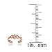 Hoops & Loops Rose Gold Flash Sterling Silver Braided Daisy Flower Toe Ring